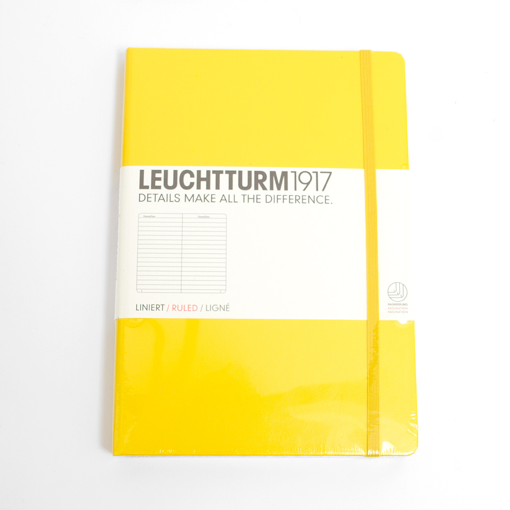 Leuchtturm, Medium, A5, Hardcover, Ruled, Lemon
